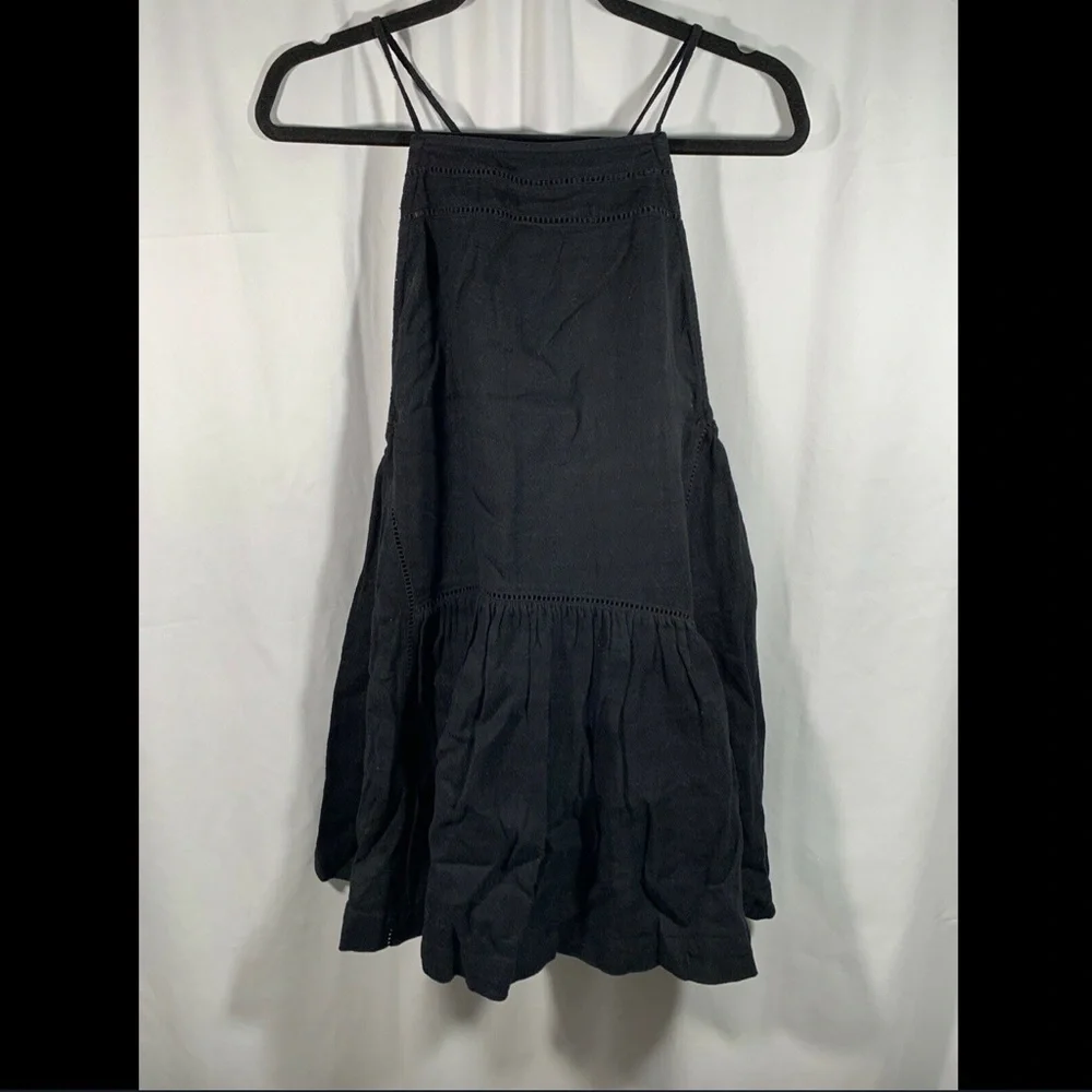 NWT $128 Free People Skipping Stones Tunic Dress Black [ Small ]‎ #110
